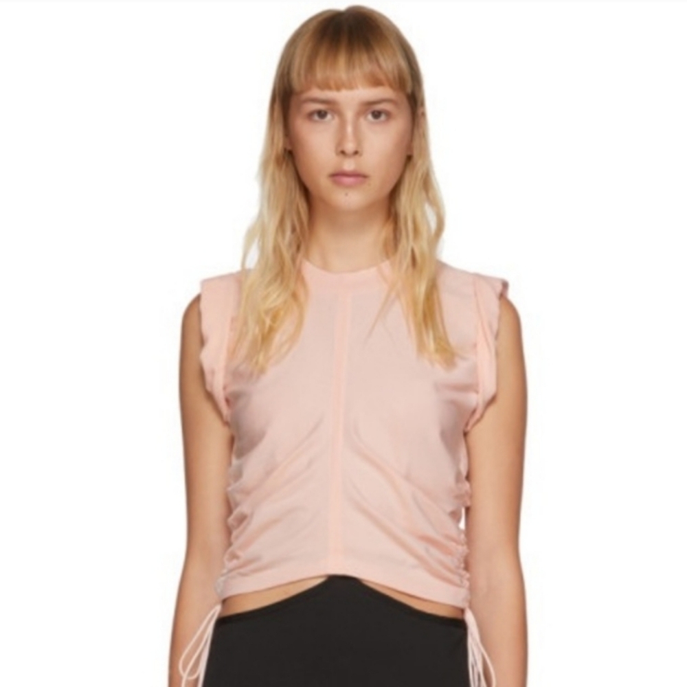 T by Alexander Wang Salmon Pink Drawstring Tee Top M